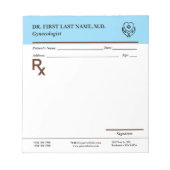 Bloc-note Custom Doctor Prescription Notepad Editable RX Pad (Devant)