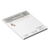 Bloc-note Custom Doctor Prescription Notepad Editable RX Pad (Incliné)