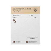 Bloc-note Custom Doctor Prescription Notepad Editable RX Pad (Tourné)
