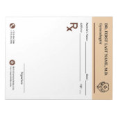 Bloc-note Custom Doctor Prescription Notepad Editable RX Pad (Devant)