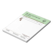 Bloc-note Custom Doctor Prescription Notepad Editable RX Pad (Tourné)