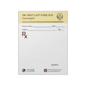 Bloc-note Custom Doctor Prescription Notepad Editable RX Pad (Tourné)