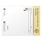 Bloc-note Custom Doctor Prescription Notepad Editable RX Pad (Devant)