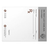 Bloc-note Custom Doctor Prescription Notepad Editable RX Pad (Devant)