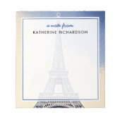 Bloc-note Custom Eiffel Tower Paris France Art (Devant)