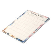 Bloc-note Custom Floral Monthly Calendar Notepad (Incliné)