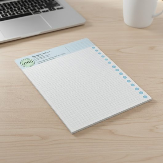 Bloc-note Custom Graph Paper Logo Pad (Grid Sheets, Squares)