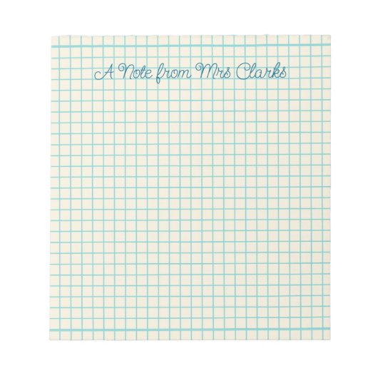 Bloc-note Custom Grid Teacher  (Devant)