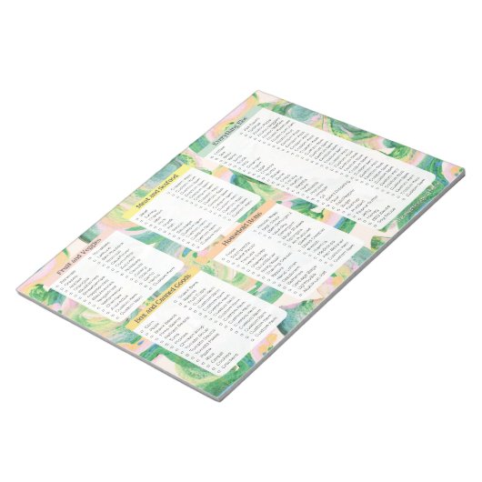 Bloc-note  Custom Grocery List Notepad, Personal Stationery (Incliné)