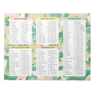 Bloc-note  Custom Grocery List Notepad, Personal Stationery