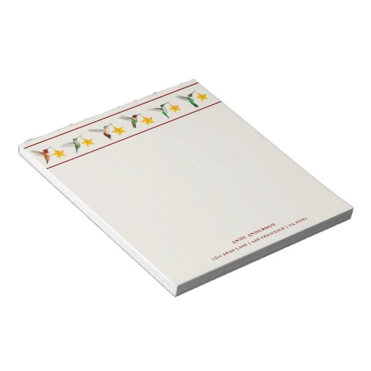 Bloc-note Custom Holidays Hummingbirds (Incliné)