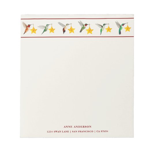 Bloc-note Custom Holidays Hummingbirds   (Devant)