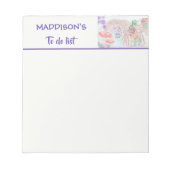 Bloc-note Custom Kids Artwork, deux mignonnes souris, fleurs (Devant)