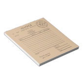 Bloc-note Custom Kraft Bakery Invoice  (Incliné)