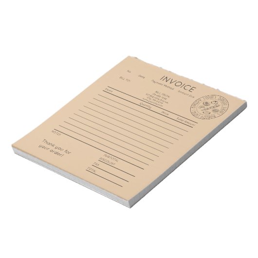 Bloc-note Custom Kraft Bakery Invoice (Tourné)