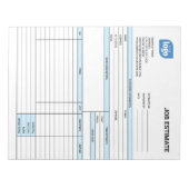 Bloc-note Custom Logo Business Job Estimate Form Notepad (Devant)
