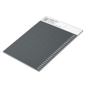 Bloc-note Custom Logo, Dark Engineering Graph Paper Grid Pad (Incliné)