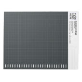 Bloc-note Custom Logo, Dark Engineering Graph Paper Grid Pad (Devant)