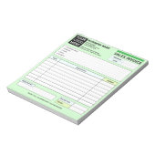 Bloc-note Custom Logo, Sales Invoice Receipt Small Business  (Tourné)