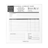 Bloc-note Custom Logo Small Business Invoice Sales Receipt N (Devant)