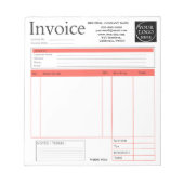 Bloc-note Custom Logo Small Business Invoice Sales Receipt P (Devant)