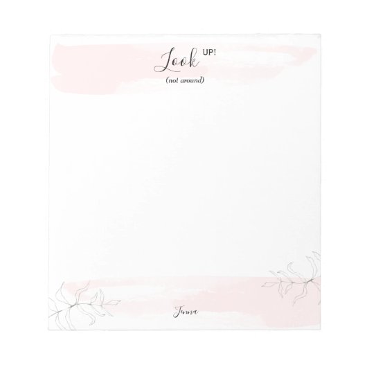 Bloc-note Custom Look pas autour Christian Pink (Devant)