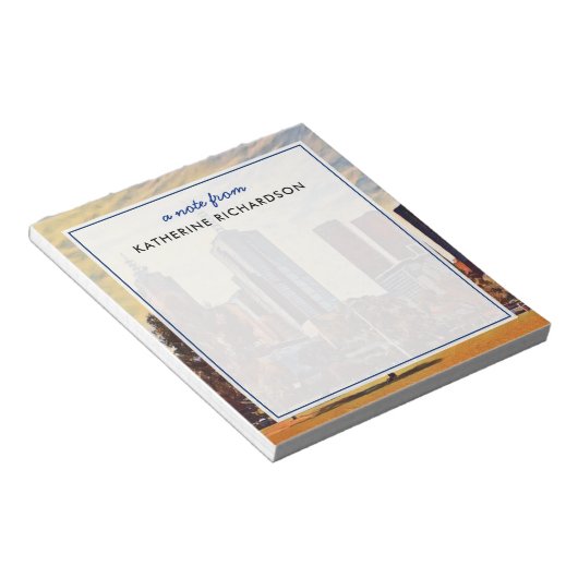 Bloc-note Custom Melbourne Australia Skyline Watercolor Art (Incliné)