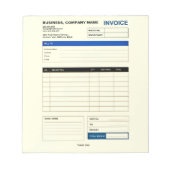 Bloc-note Custom Minimalist Business Invoice Sales Receipt (Devant)