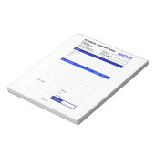 Bloc-note Custom Minimalist Small Business Invoice Receipt (Tourné)
