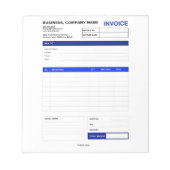 Bloc-note Custom Minimalist Small Business Invoice Receipt (Devant)