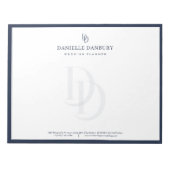 Bloc-note Custom Modern Elegant Navy Wedding Planner  (Devant)