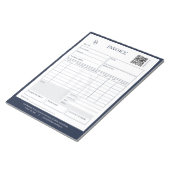 Bloc-note Custom Modern Navy Wedding Planner Invoice Billing (Incliné)