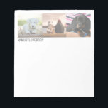 Bloc-note Custom Modern tendance 3 Instagram Pet Photo Hasht<br><div class="desc">Le design comprend 3 de vos photos Instagram préférées avec un étiquette hashtag personnalisé en bas.</div>