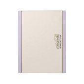 Bloc-note Custom Monogram Lavender Ivory Gold Minimalist (Tourné)