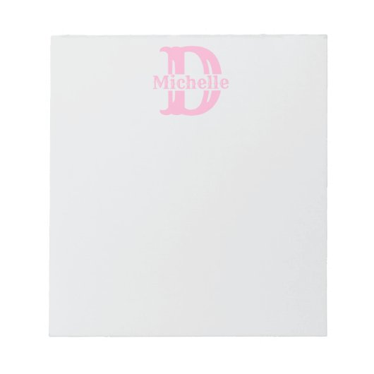 Bloc-note Custom Monogram Notepad - Create Your Own Sticky (Devant)