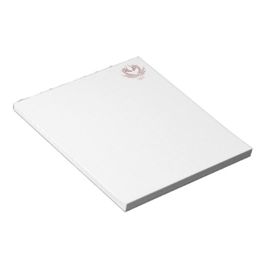 Bloc-note Custom monogram, rose, Scaly Dragon Heart (Incliné)