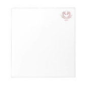 Bloc-note Custom monogram, rose, Scaly Dragon Heart (Devant)