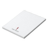 Bloc-note Custom Name Cardinal Bird Painting Stripe (Tourné)