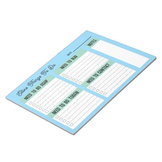 Bloc-note Custom Name Coworker Gift Check List (Incliné)