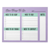 Bloc-note Custom Name Coworker Gift Check List (Devant)