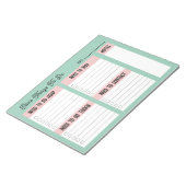 Bloc-note Custom Name Coworker Gift Check List (Incliné)