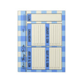 Bloc-note Custom Name Coworker Gift Gingham To Do Lists (Tourné)