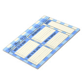 Bloc-note Custom Name Coworker Gift Gingham To Do Lists (Incliné)