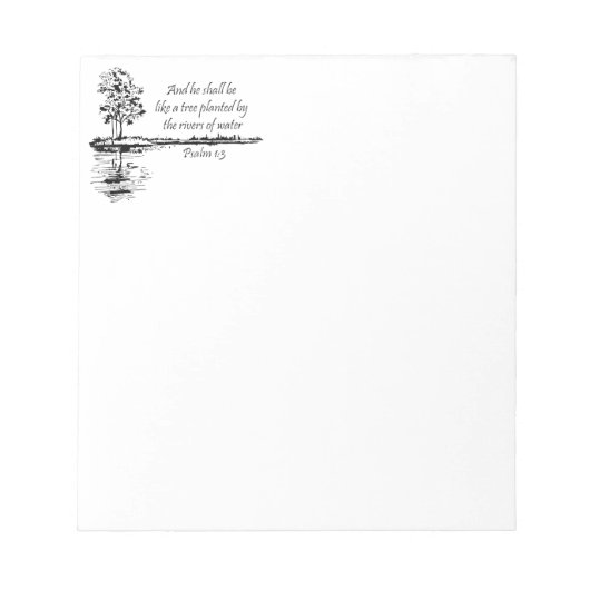 Bloc-note Custom Name Encouraging Scripture Psalm 1:3  (Devant)