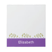 Bloc-note Custom name stars purple kids (Devant)