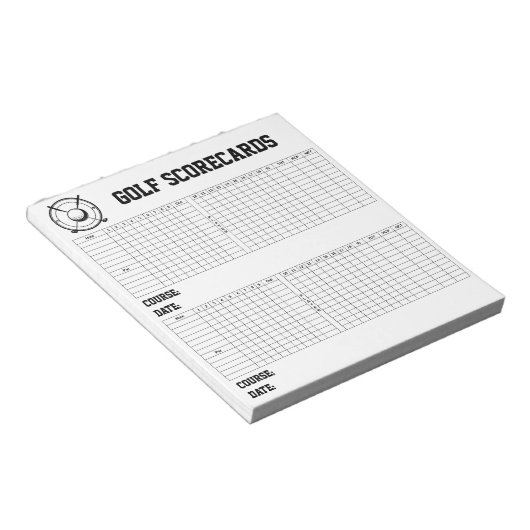 Bloc-note Custom Personalized Golf Scorecards Golfer (Incliné)