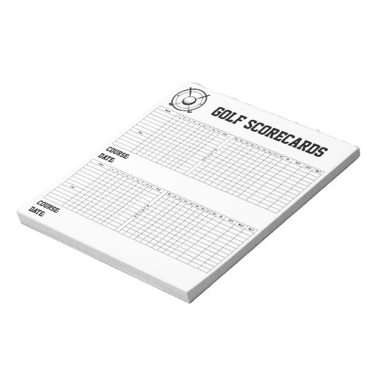 Bloc-note Custom Personalized Golf Scorecards Golfer (Tourné)