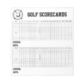 Bloc-note Custom Personalized Golf Scorecards Golfer (Devant)