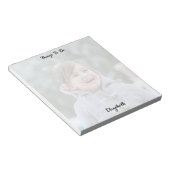 Bloc-note Custom Photo Monogrammed Things To Do List Notepad (Incliné)