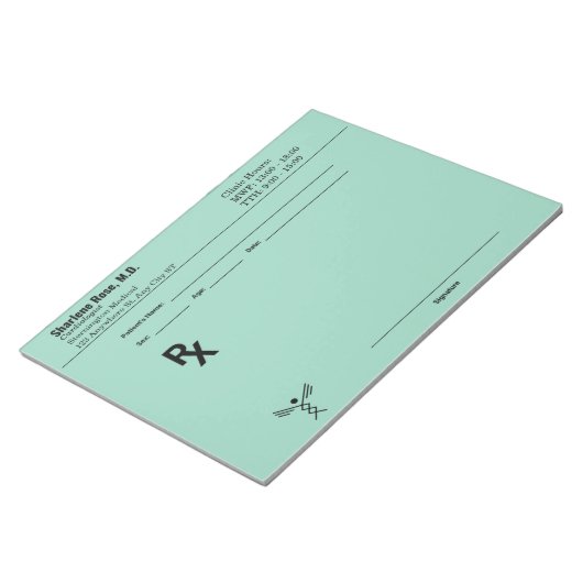 Bloc-note Custom Prescription Notepad – Editable Doctor RX  (Incliné)